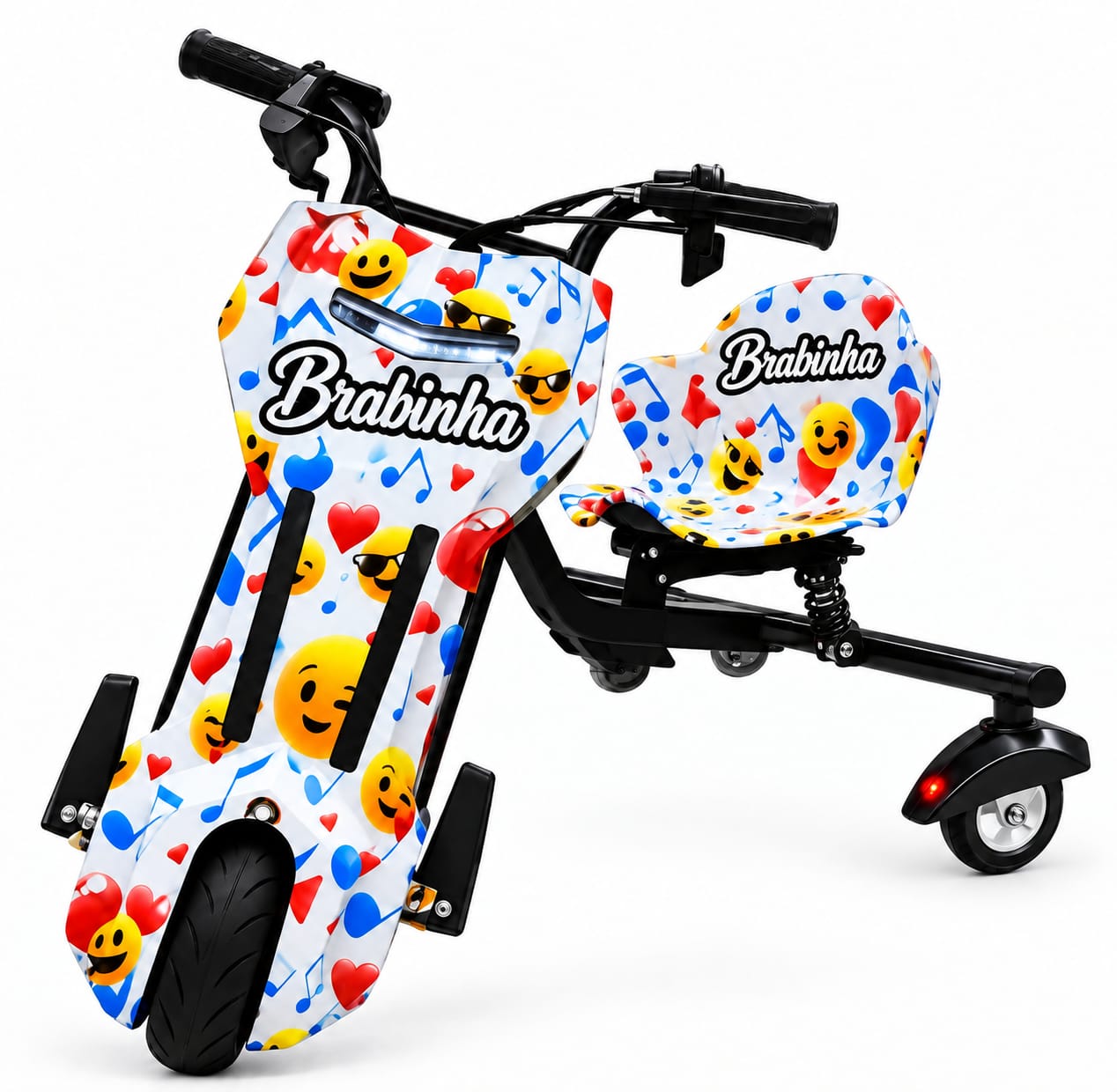 Triciclo Elétrico Drift 350w Bluetooth 3 Velocidades Único com Amortecedor 350W