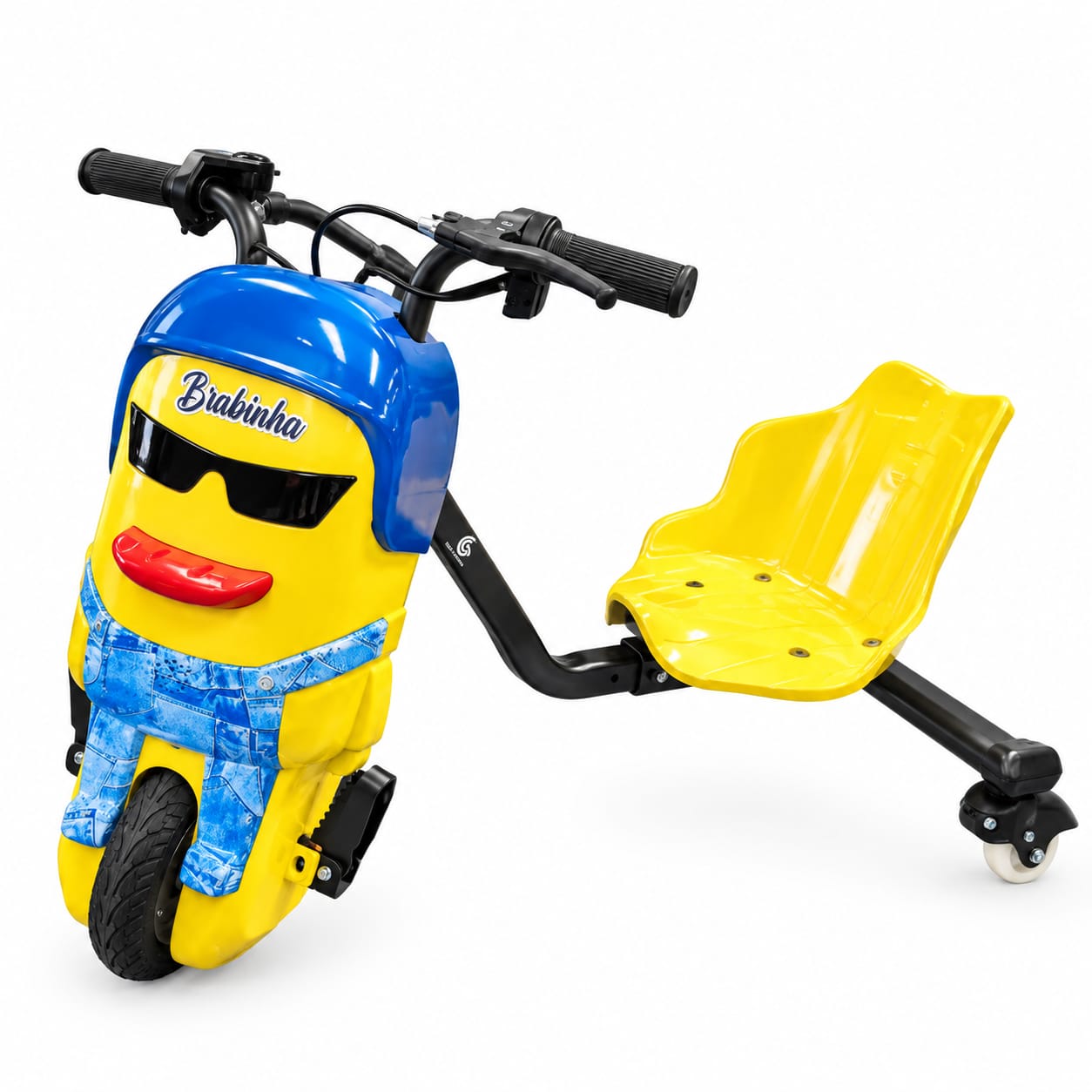 Mini Triciclo Elétrico Drift 350w Bluetooth 3 Velocidades s/ suspensão Carinha