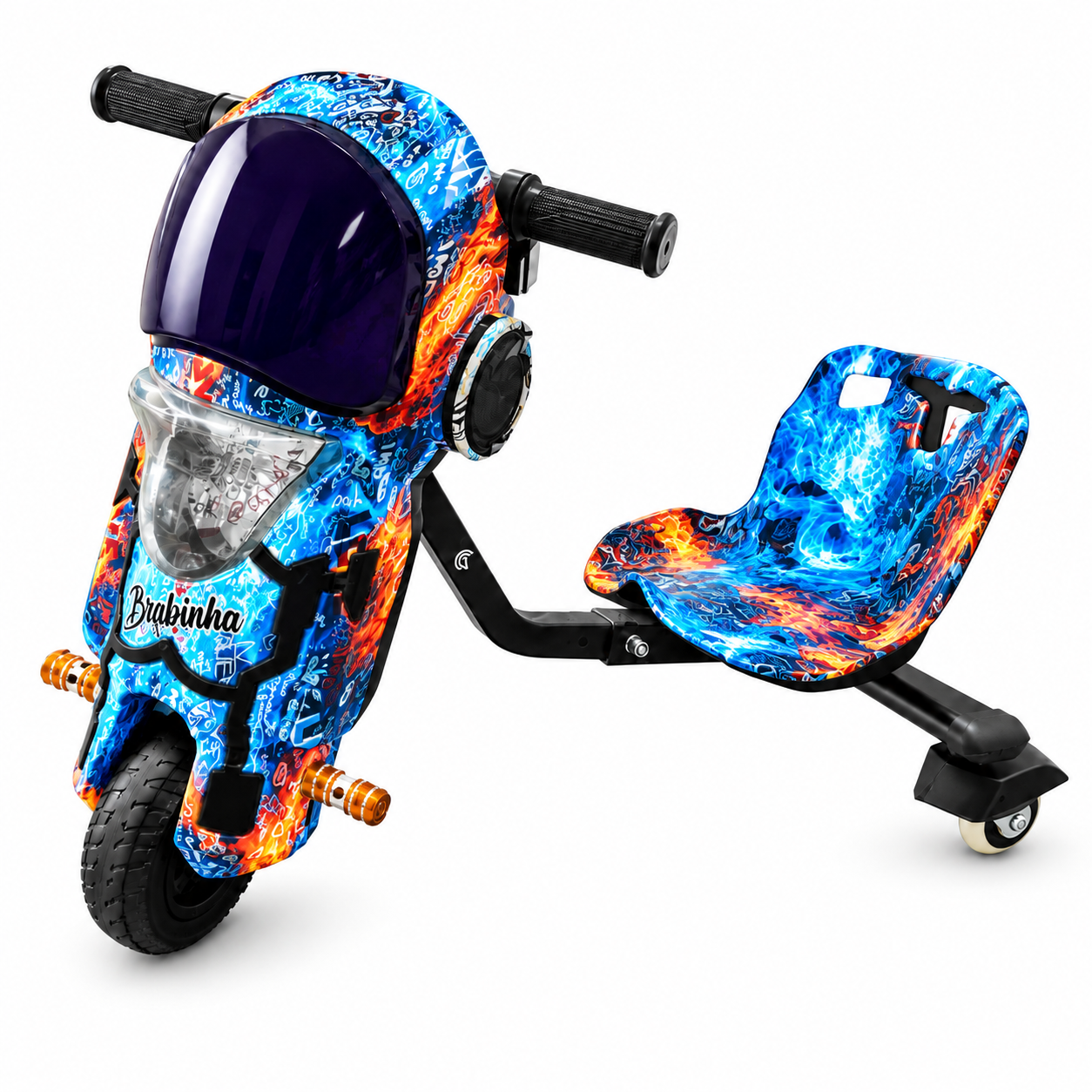 Mini Triciclo Elétrico Drift 150w Bluetooth 3 Velocidades