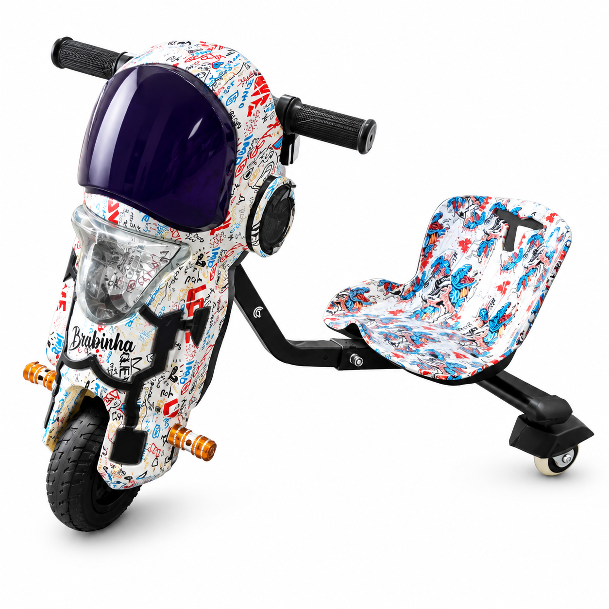 Mini Triciclo Elétrico Drift 150w Bluetooth 3 Velocidades