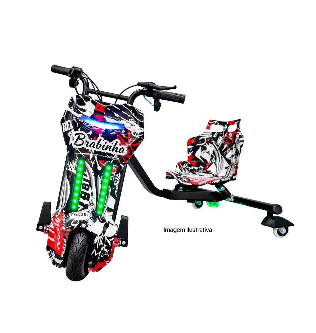 Triciclo Elétrico Drift 350w Bluetooth 3 Velocidades Único com Amortecedor 350W